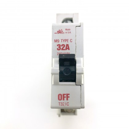 Bill T321C M9 32A 32 Amp MCB Circuit Breaker Type C